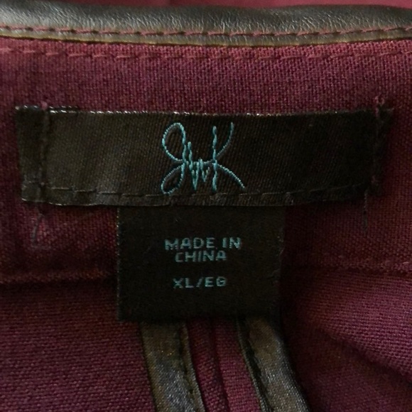 JWK Now + Here Sears Open Front Blazer Pleather XL - Picture 7 of 8